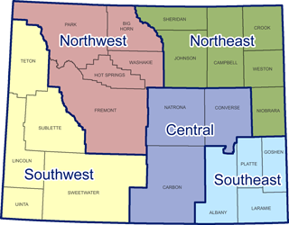 Wyoming Regionalization Map