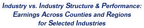 Wyoming - Industry vs. Industry Structure & Performance: Earnings Across Counties and Regions for Selected Industries